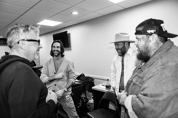Bert Krischer with Jake Owen & Jelly Roll at Bridgestone Arena